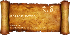 Kottek Barna névjegykártya